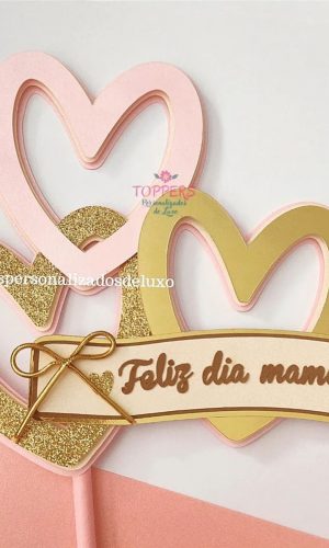 KIT C/ 5 ARQUIVOS DE CORTE: TOPO CORAÇÃO DIA DAS MÃES 025
