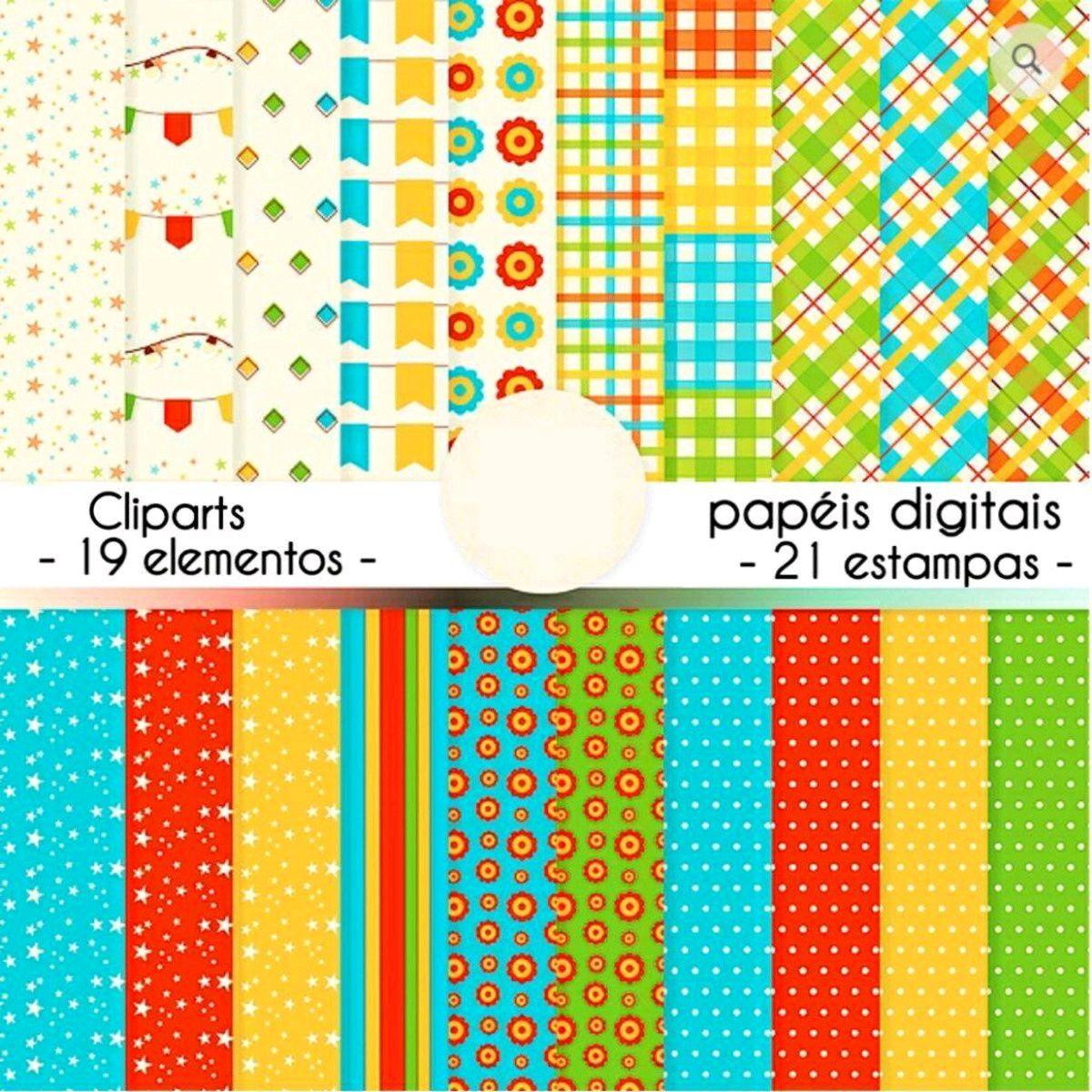 Kit Clipart - Scrapbook - Papel Digital Junino (#541)
