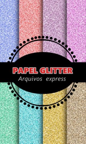 Kit digitais papeis glitter