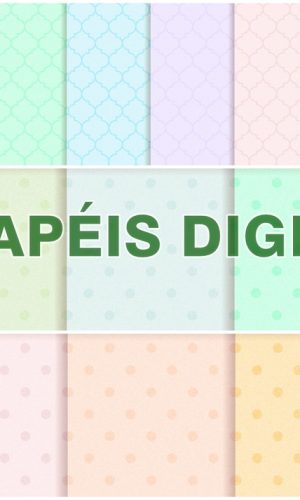 Kit Papeis Digitais Cores Claras