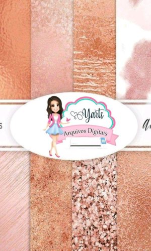 Kit Papel Digital Rose Gold (#290)