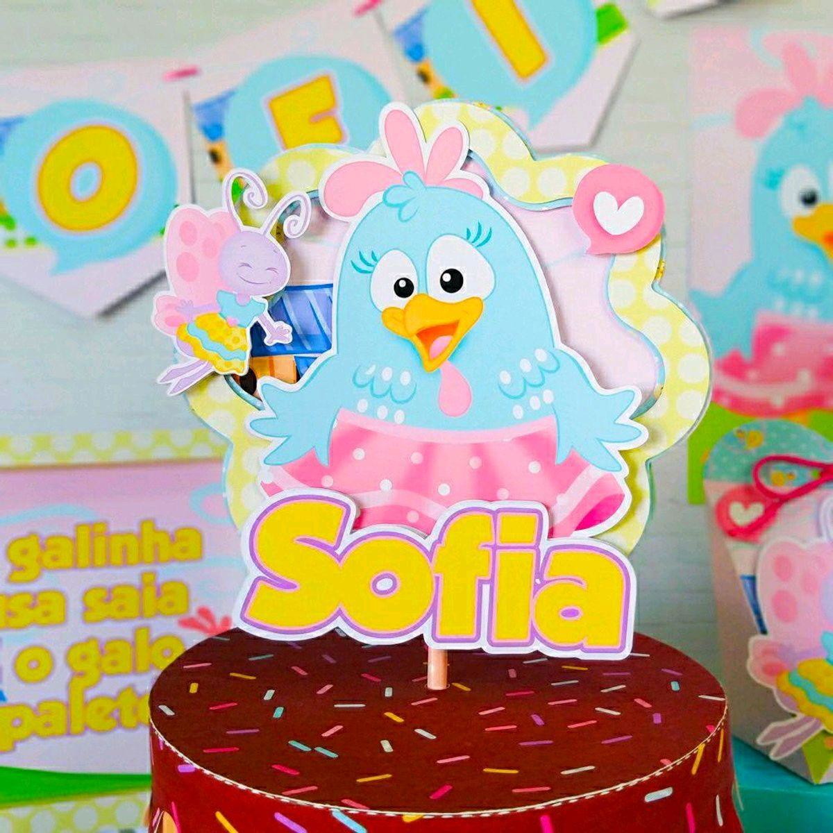 KIT SÓ UM BOLINHO GALINHA PINTADINHA MENINA (#563)PDF STUDIO - Imagem 2