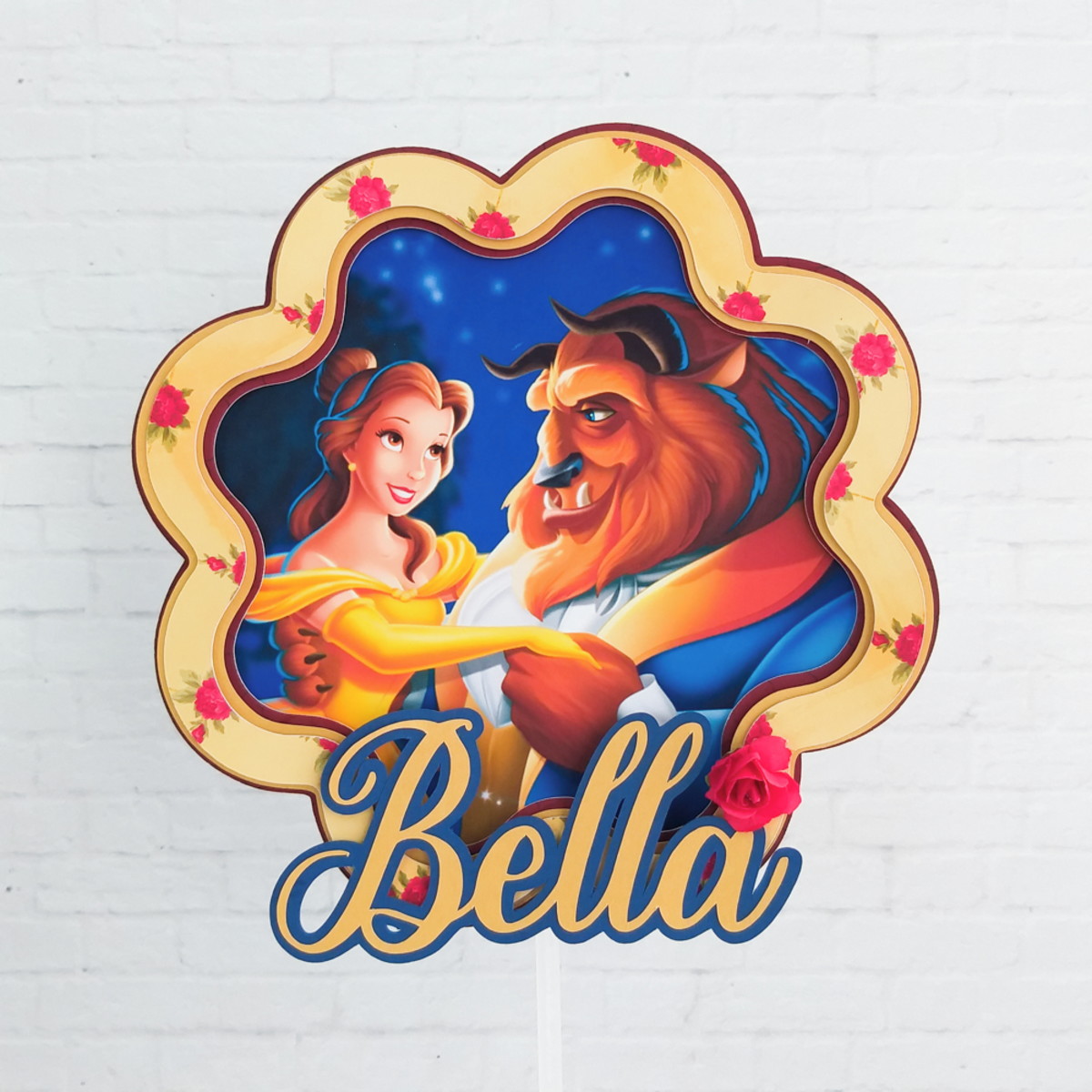 Topo De Bolo A Bela E A Fera