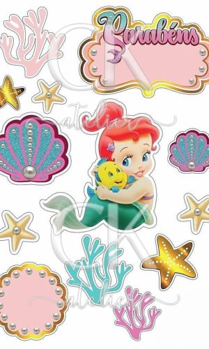 Topo de Bolo Ariel Baby