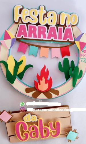 Topo de Bolo Arraiá