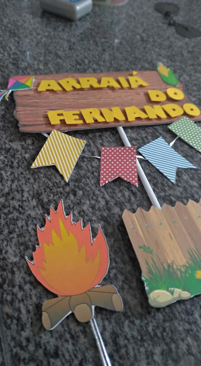 Topo de Bolo Arraiá - Imagem 2