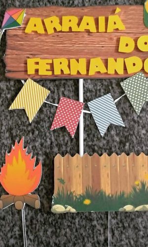 Topo de Bolo Arraiá