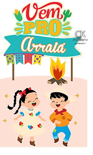 Topo de Bolo Arraiá