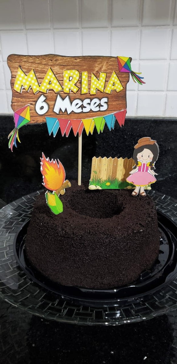 Topo de Bolo Arraiá - Imagem 3