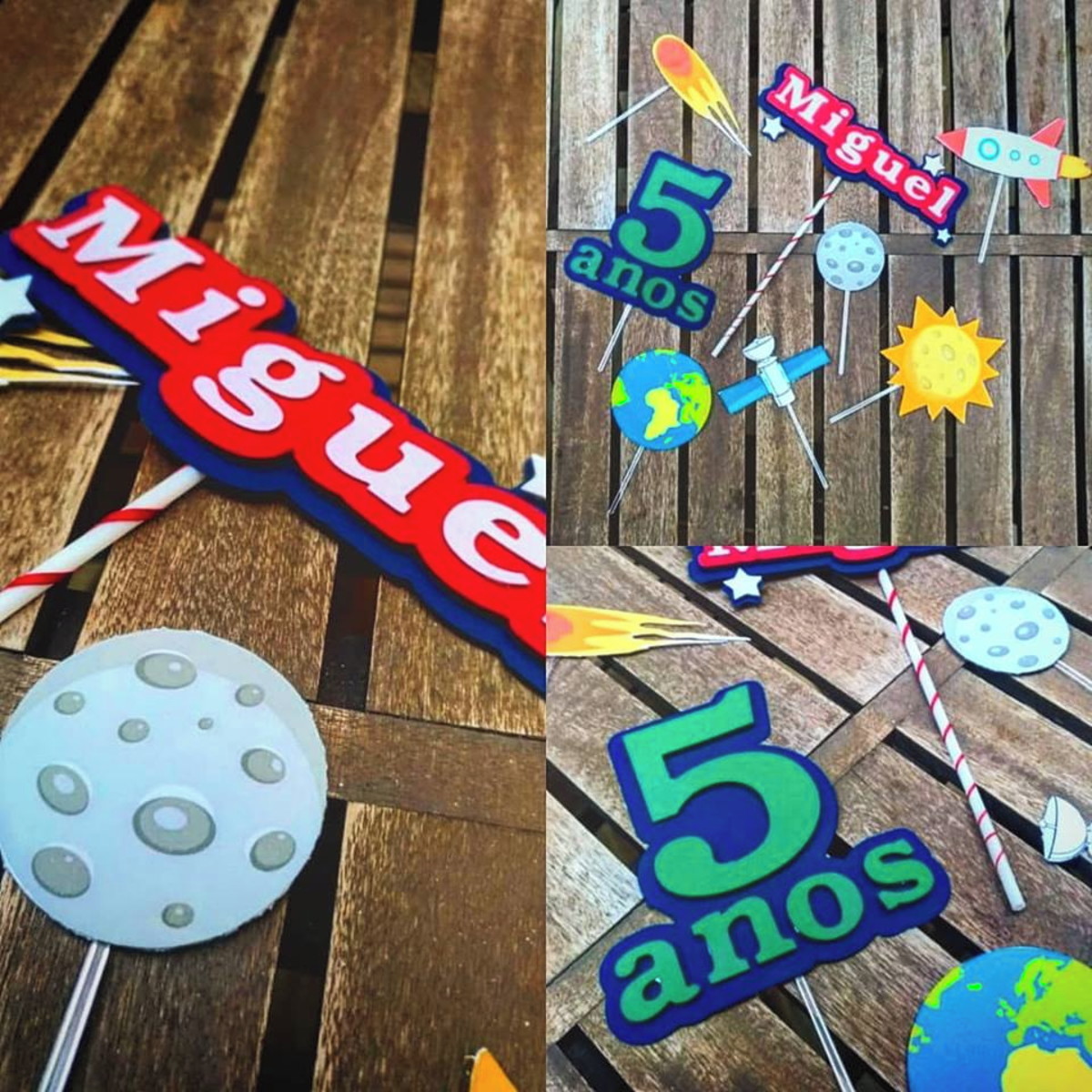 Topo de Bolo Astronauta