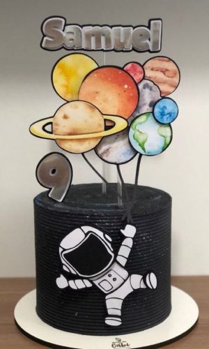 Topo de Bolo Astronauta