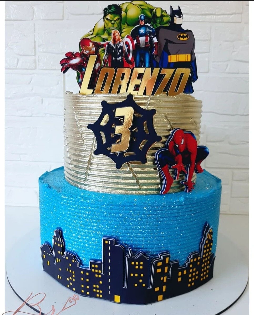 Topo de Bolo Avengers