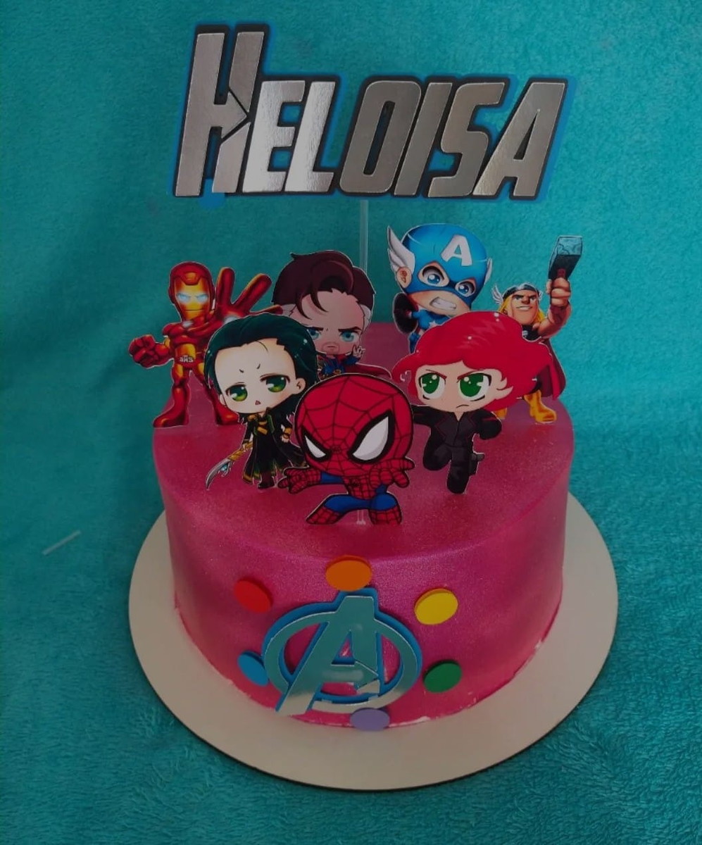 Topo de Bolo Avengers