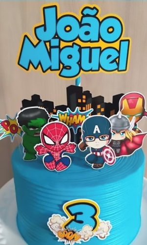Topo De Bolo Avengers