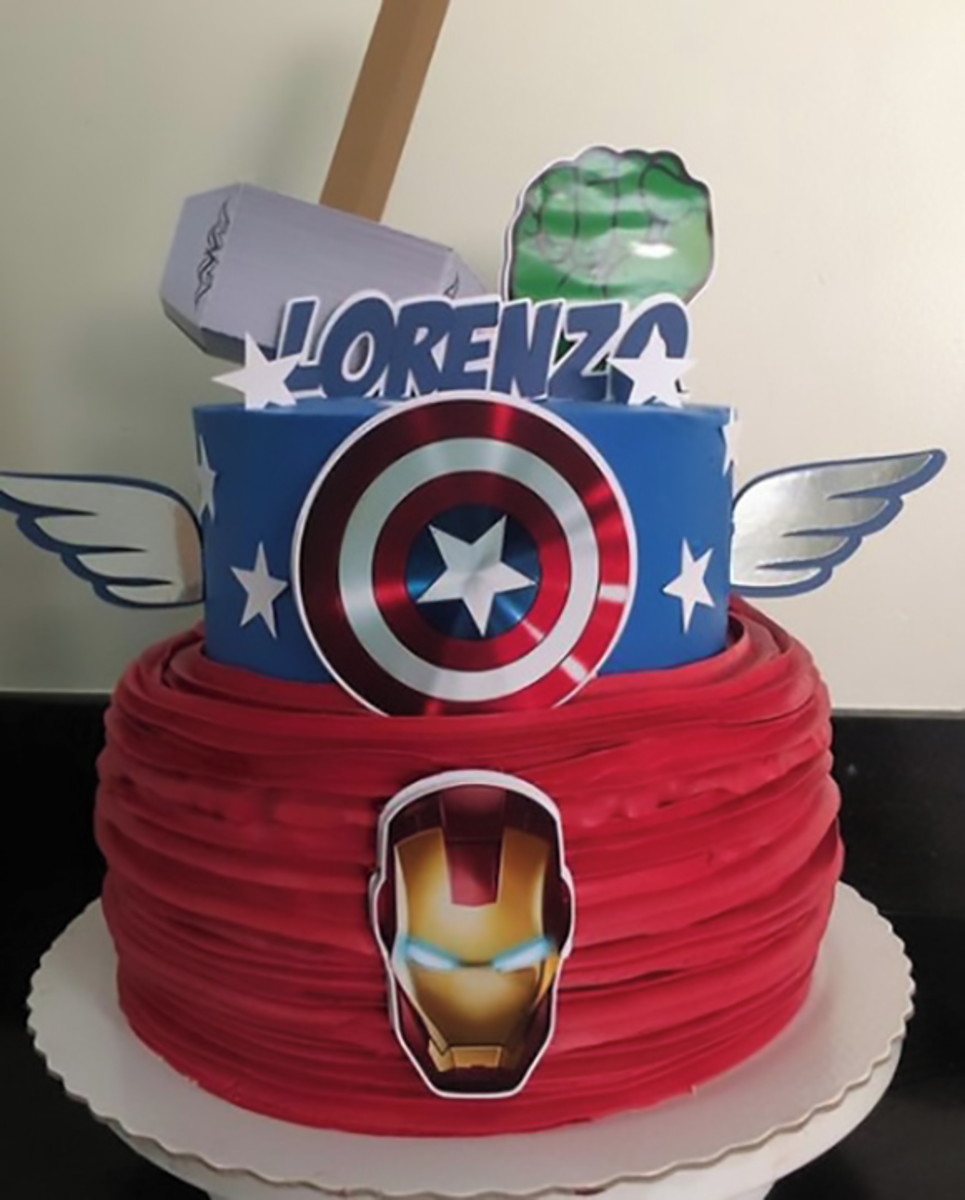 Topo De Bolo Avengers