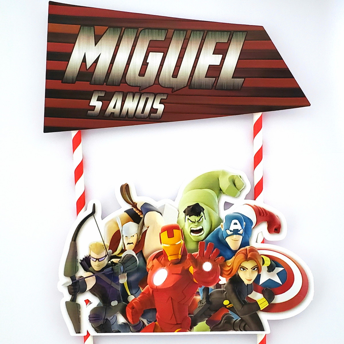 Topo De Bolo Avengers