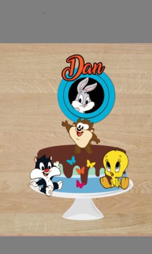 Arquivo de corte Topo de bolo - Baby looney tunes