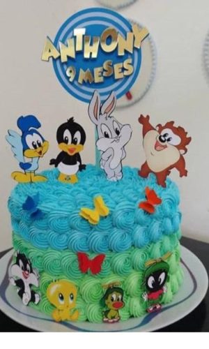 Arquivo de corte topo de bolo - Baby looney tunes