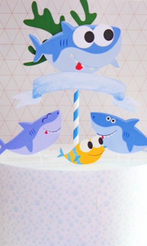 Topo de Bolo Baby Shark
