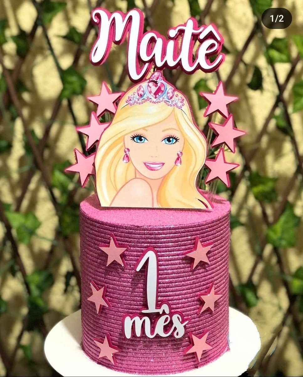 Topo de Bolo Barbie