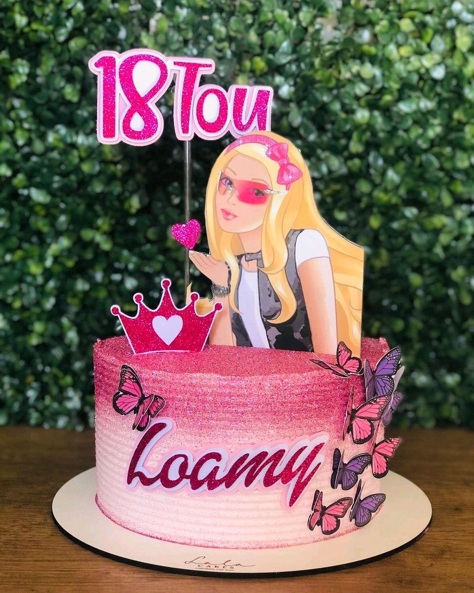 Topo de Bolo Barbie
