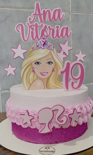 Topo de Bolo Barbie