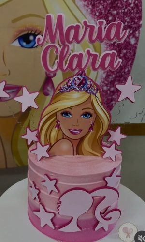 Topo de Bolo Barbie