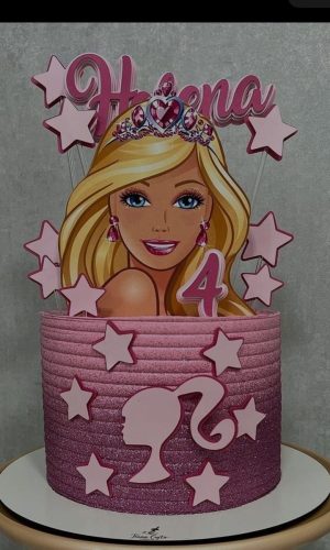 Topo de Bolo Barbie