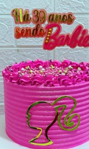 Topo de Bolo Barbie