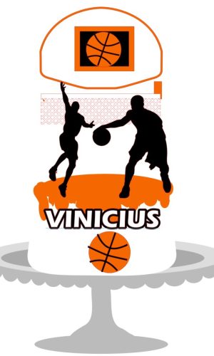 Topo de Bolo Basquete