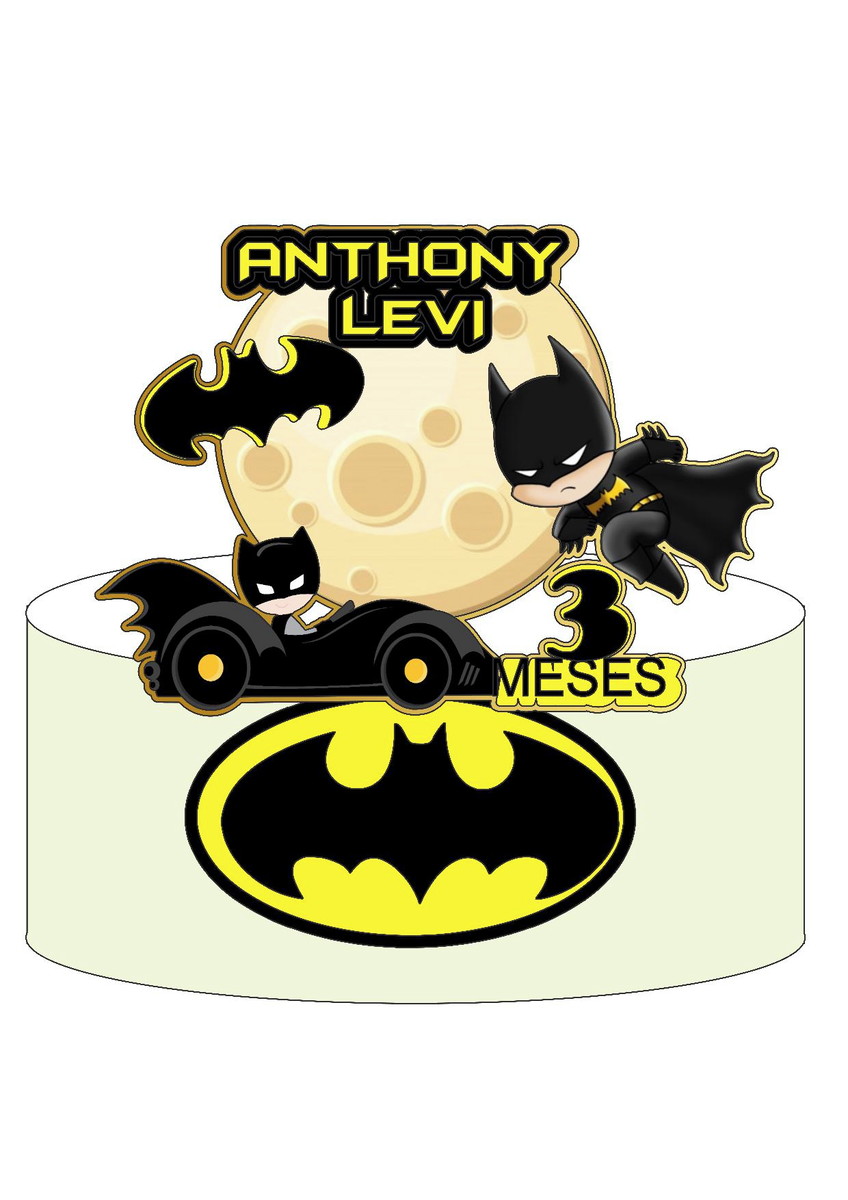 Topo de Bolo Batman