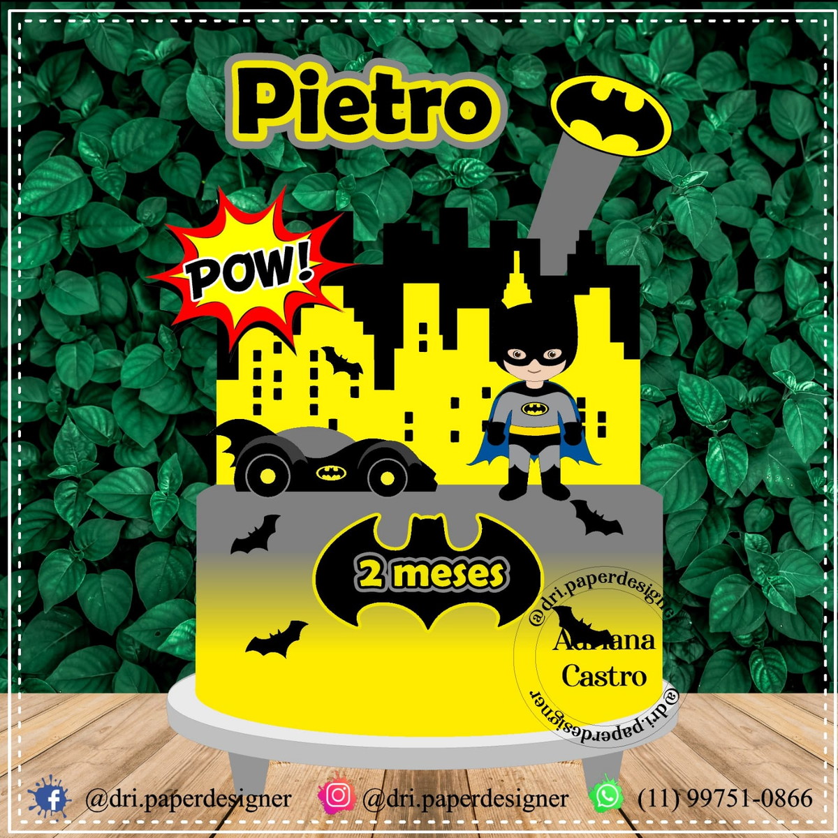 Topo De Bolo Batman