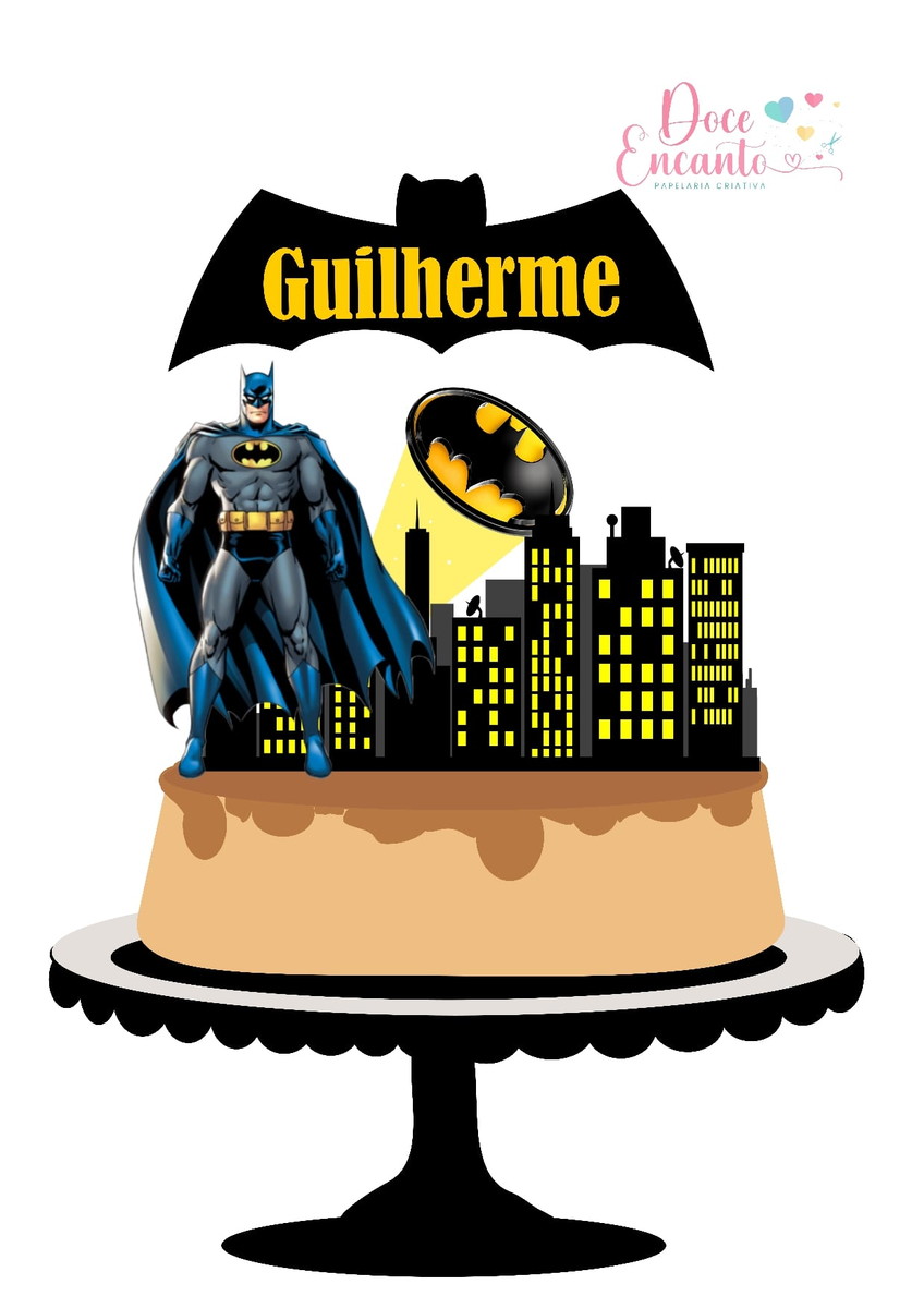 Topo de Bolo Batman