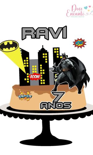 Topo de Bolo Batman