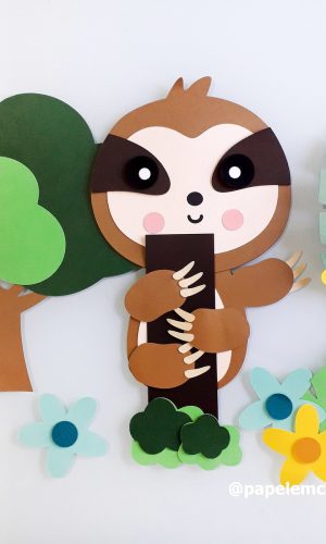 Topo de Bolo Bicho Preguiça