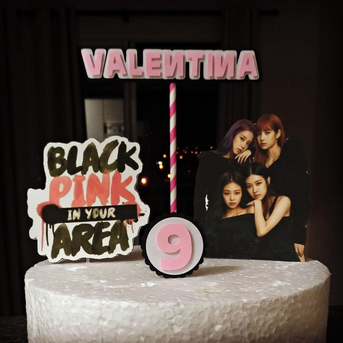 Topo de Bolo Black Pink