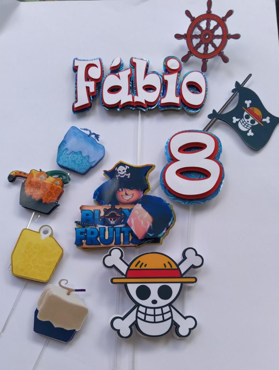 Topo de Bolo Blox Fruit