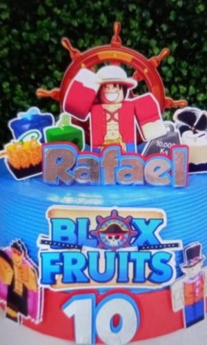 Topo de Bolo Blox Fruit