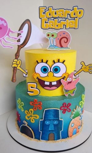 Topo de Bolo Bob Esponja
