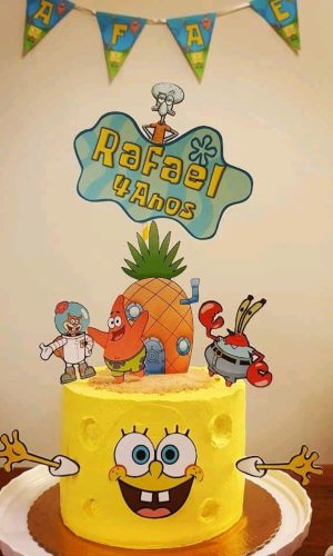 Topo de Bolo Bob esponja
