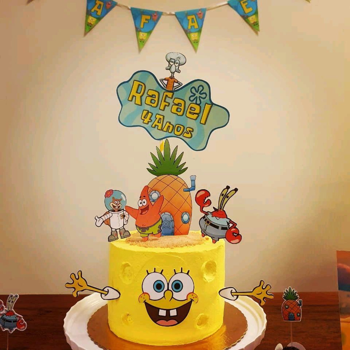 Topo de Bolo Bob esponja
