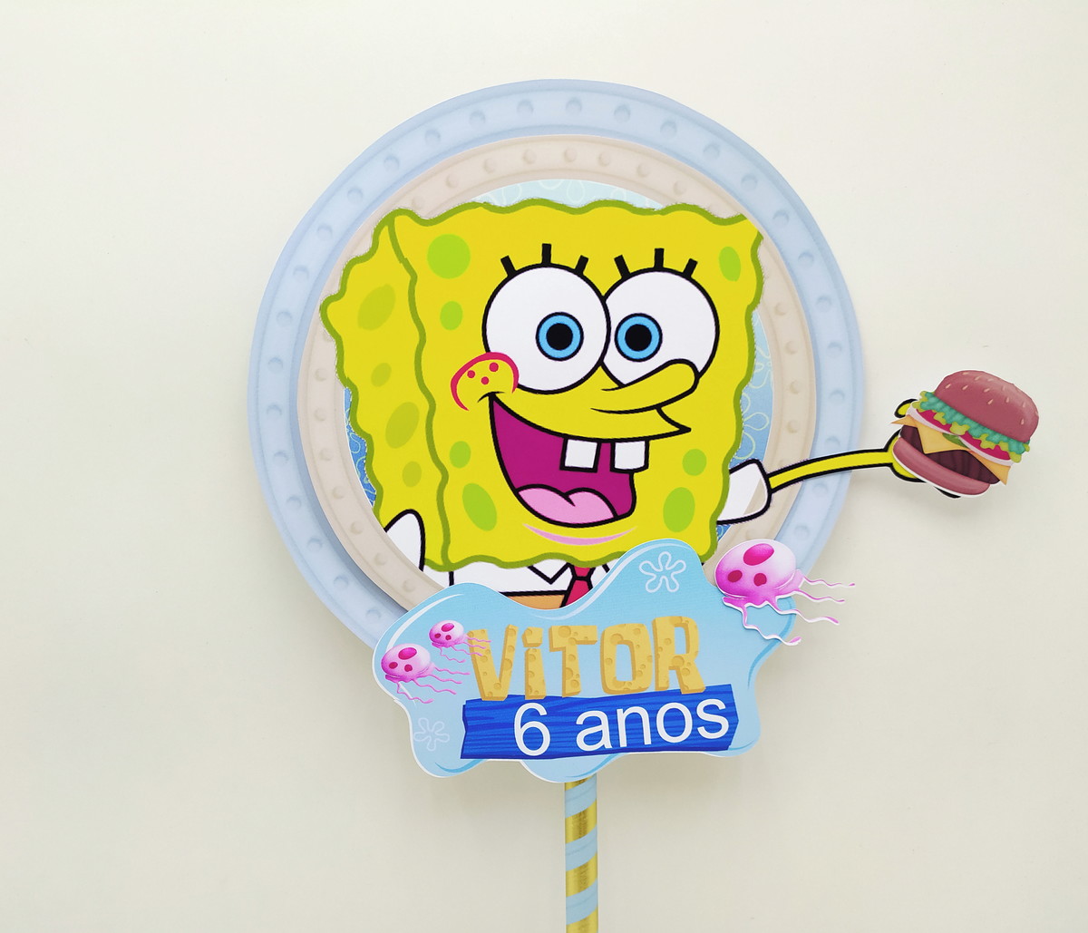 Topo de Bolo Bob Esponja