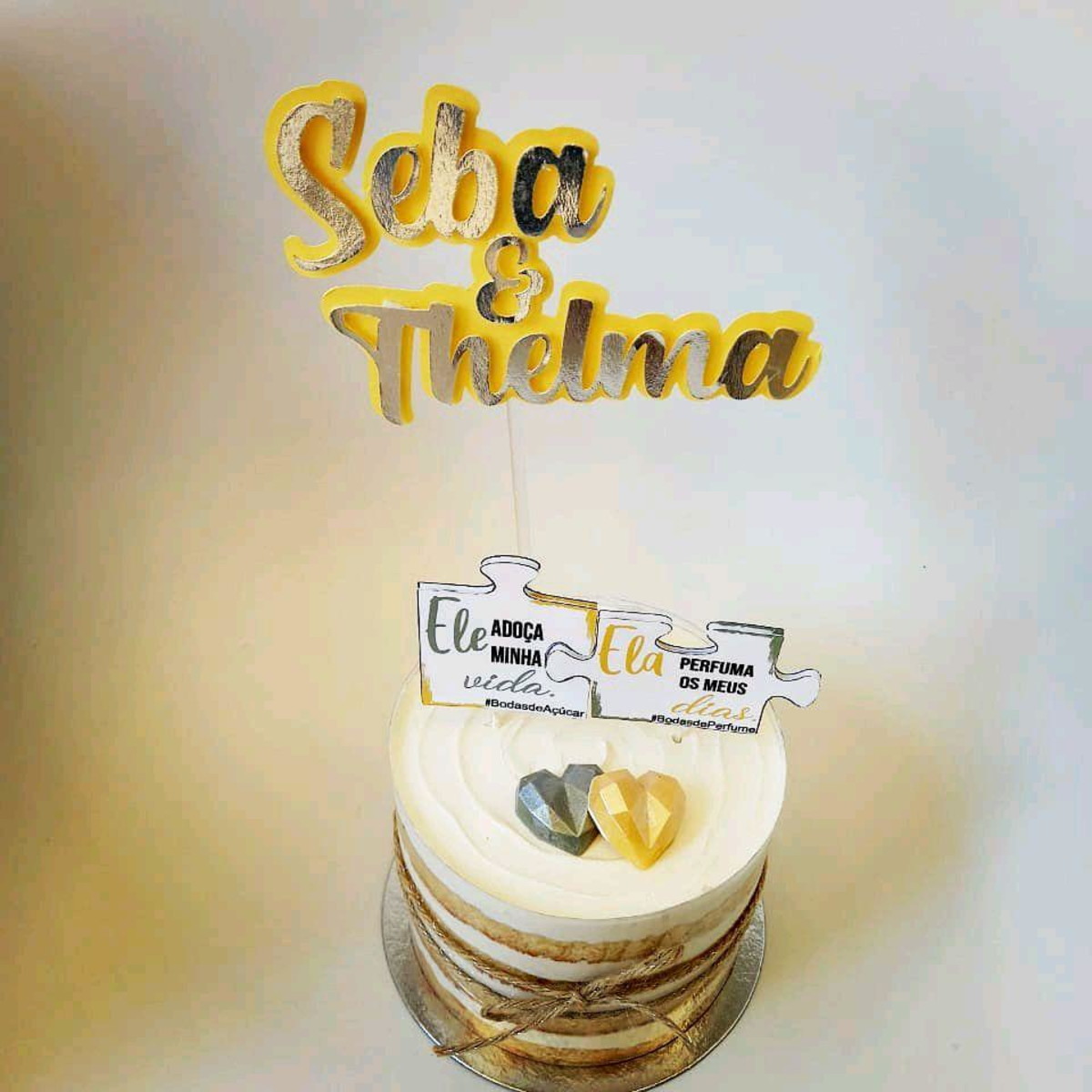 Topo de Bolo Bodas de Perfume - Imagem 2