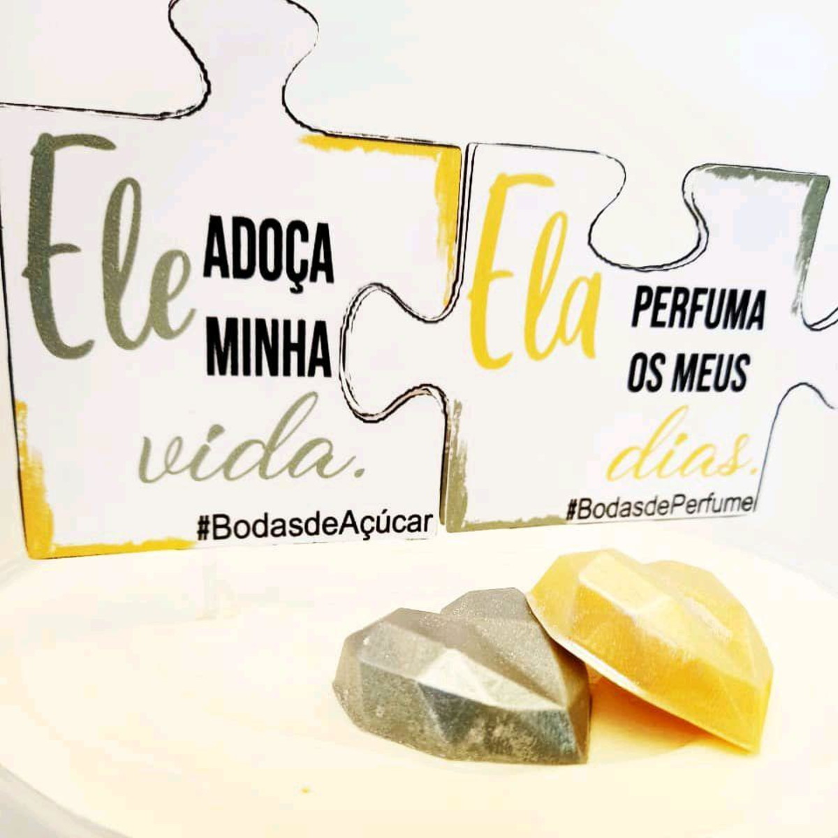 Topo de Bolo Bodas de Perfume