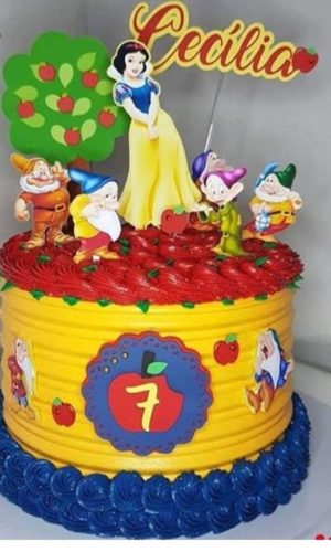 Arquivo de corte Topo de bolo - Branca de Neve