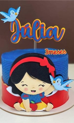 Topo De Bolo Branca De Neve