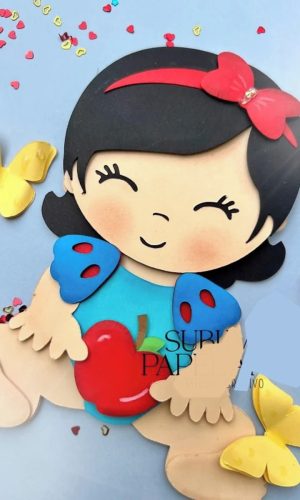 Topo de Bolo Branca de Neve
