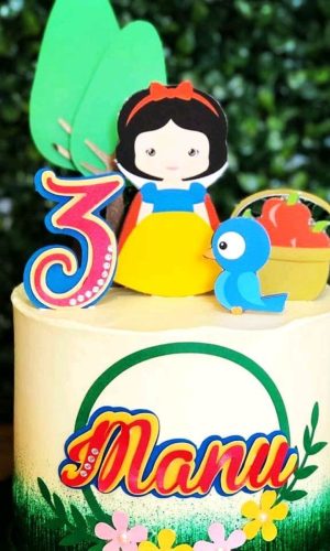 Topo de Bolo Branca de Neve