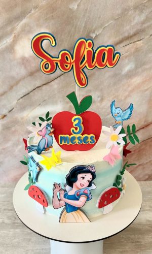Topo de Bolo Branca de Neve