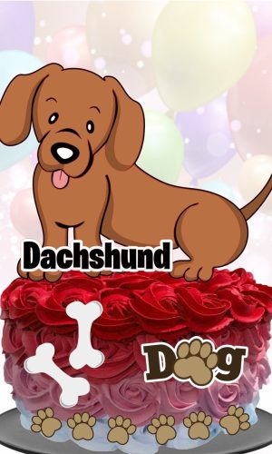 Topo de Bolo Cachorrinho (Dachshund)